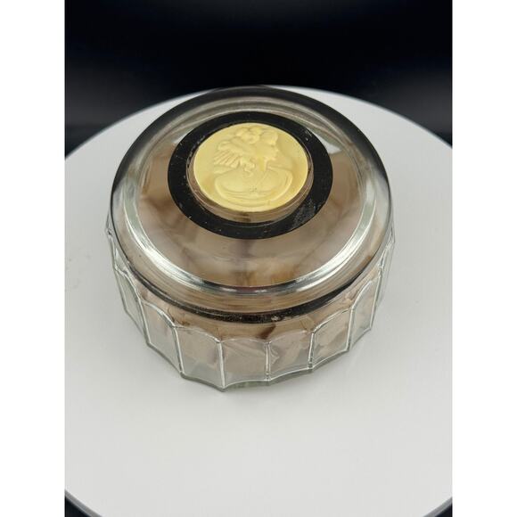 Vintage Celluloid Cameo Dresser Jar